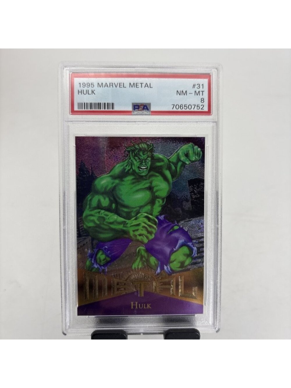 1995 Marvel Metal Incredible Hulk Card #31, NM-MT PSA 8 (70650752)